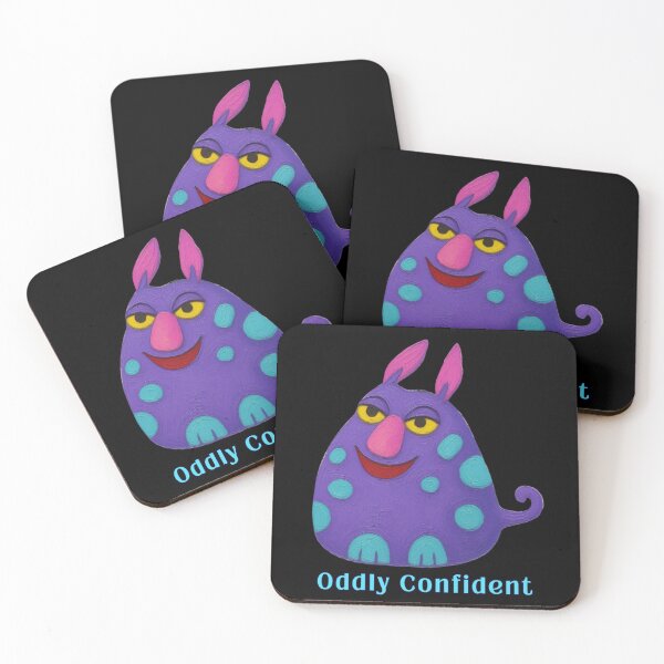 Item preview, Oddly Confident - Whimsical Purple Monster with Calm Attitude designed and sold by PatykArt.