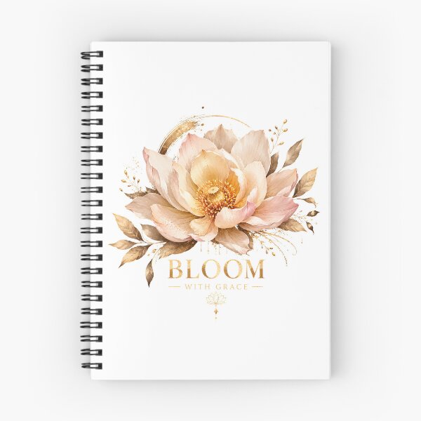 Item preview, Bloom With Grace | Elegant Golden Floral Botanical Design designed and sold by CalmMandala.
