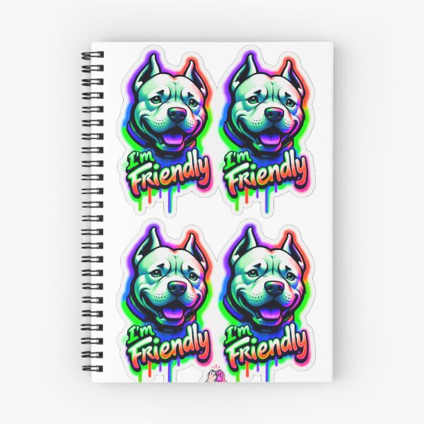 Item preview, I'm Friendly Pit Bull Sticker Set designed and sold by ExploreAura Studio.
