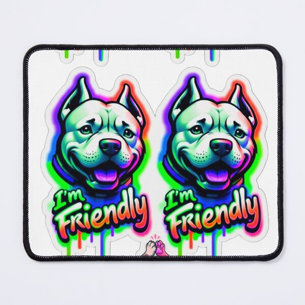 Item preview, I'm Friendly Pit Bull Sticker Set designed and sold by ExploreAura Studio.