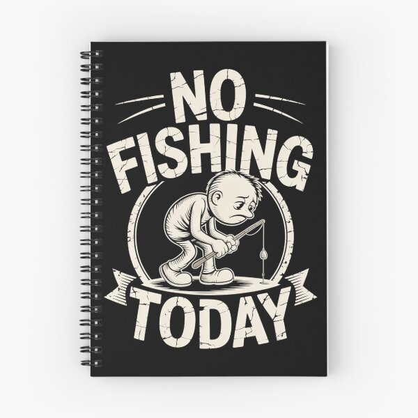 Item preview, No Fishing Today Sad Fisherman Funny Vintage Fishing  designed and sold by MizoX7.