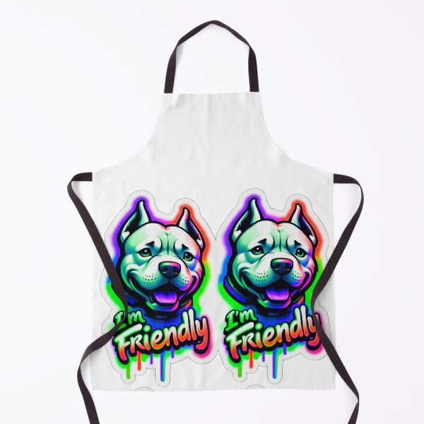 Item preview, I'm Friendly Pit Bull Sticker Set designed and sold by ExploreAura Studio.