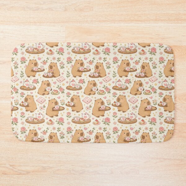 Item preview, Capybara Love Tea Tray Pattern designed and sold by Soft Berry Studio.
