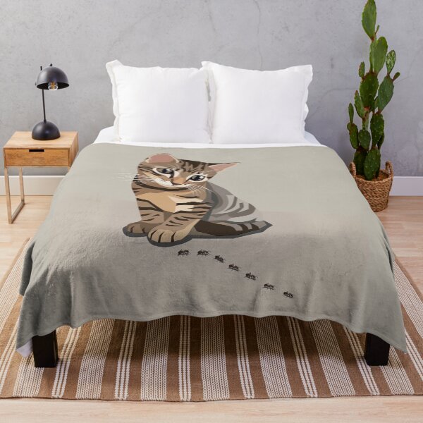 Item preview, Kitten looking at ants designed and sold by NorthNook.