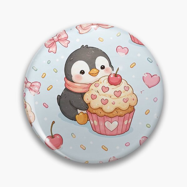 Item preview, Penguin Love Muffin Pattern designed and sold by Soft Berry Studio.