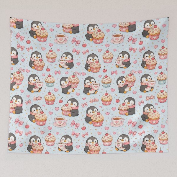 Item preview, Penguin Love Muffin Pattern designed and sold by Soft Berry Studio.