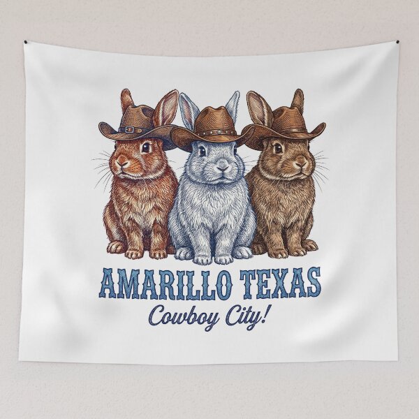 Item preview, Amarillo Texas Cowboy City Funny Western Rabbits designed and sold by TeeARTHY.