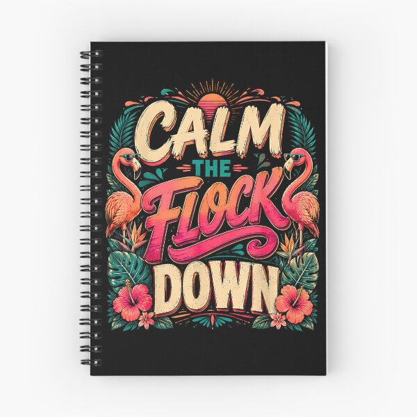 Item preview, Calm The Flock Down Funny Flamingo Tropical Sarcasm designed and sold by Rahamkshop.