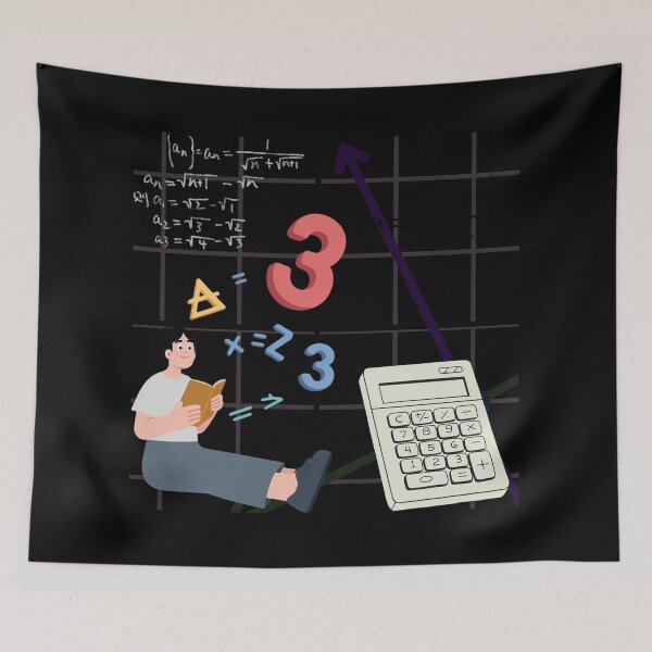 Item preview, Cute Student Studying Mathematics Illustration" designed and sold by DodoCraft3.