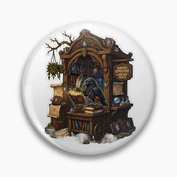 Item preview, Raven's Repository of Arcane Texts | Magical Library | Fantasy Bookshop | Dark Academia Raven | Wizard Book Lover Gift designed and sold by MrDev.