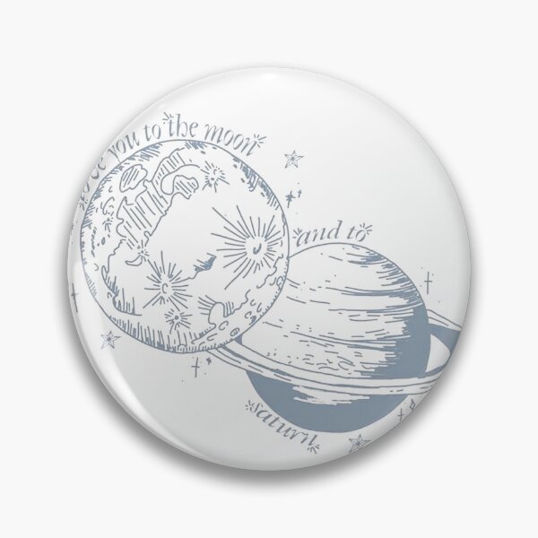 Item preview, Love You To The Moon Saturn Line Art Print designed and sold by gringoods.