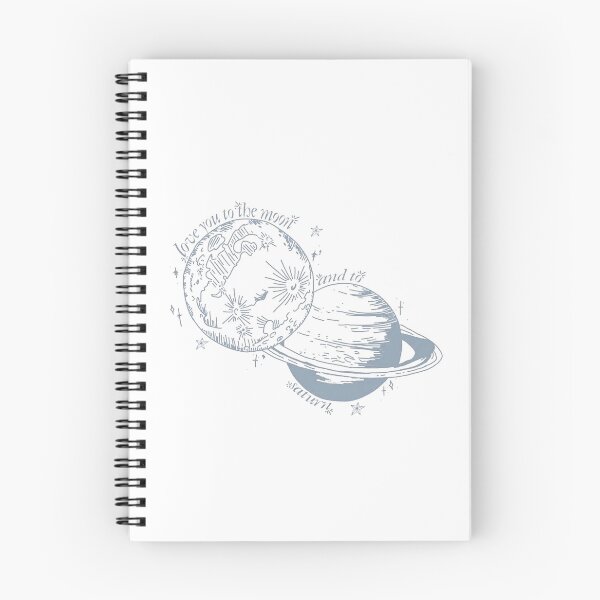 Item preview, Love You To The Moon Saturn Line Art Print designed and sold by gringoods.