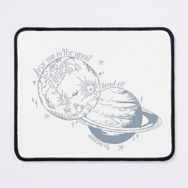 Item preview, Love You To The Moon Saturn Line Art Print designed and sold by gringoods.