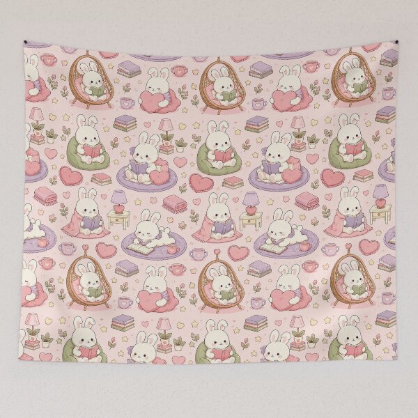 Item preview, Bunny Heart Reading Nook Pattern designed and sold by Soft Berry Studio.