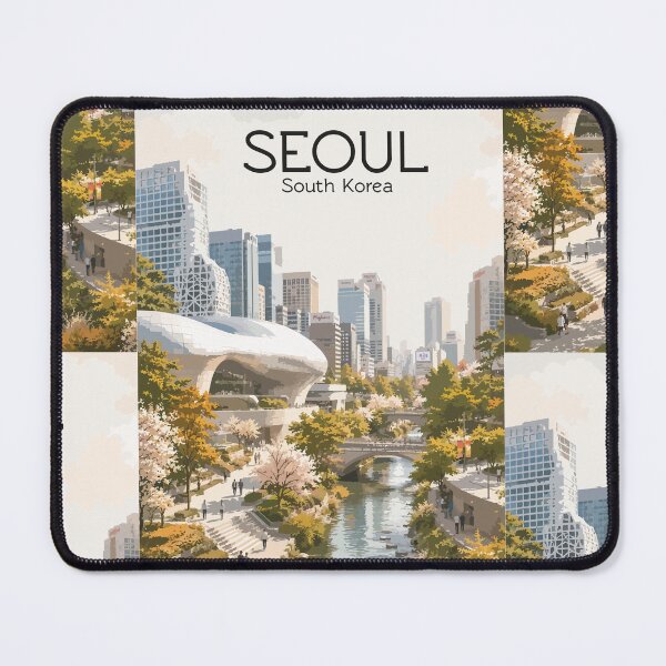 Item preview, Seoul South Korea Travel Poster designed and sold by Siaotie Studio.
