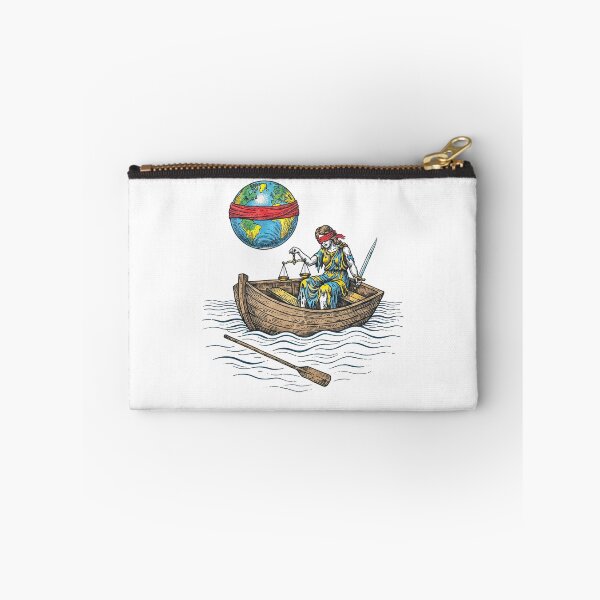 Item preview, Lady Justice In Boat World Environment Surreal Art designed and sold by TeeARTHY.