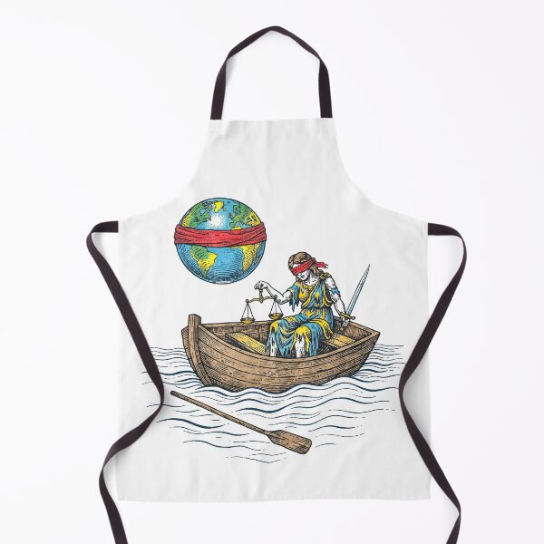 Item preview, Lady Justice In Boat World Environment Surreal Art designed and sold by TeeARTHY.