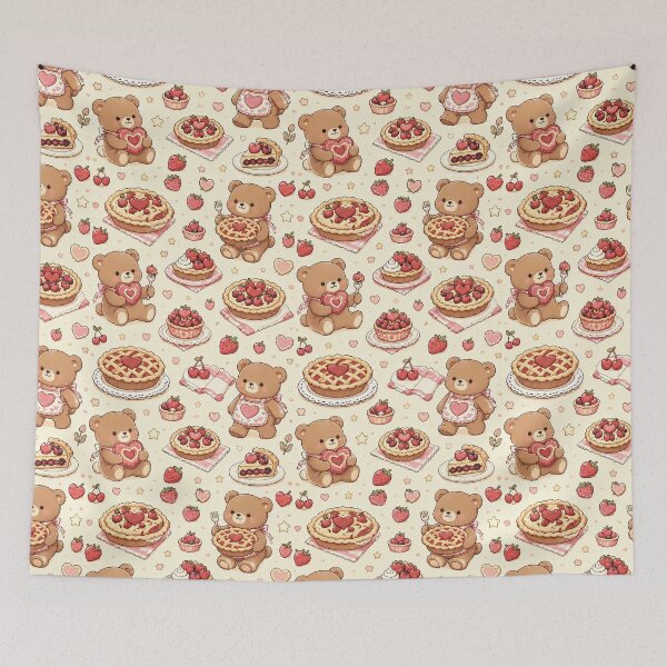 Item preview, Teddy Bear Love Berry Pie Pattern designed and sold by Soft Berry Studio.