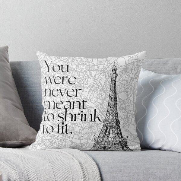 Item preview, You Were Never Meant to Shrink to Fit | Paris Street Map & Eiffel Tower Quote Wall Art | Minimalist Inspirational Print designed and sold by Magic Love Art Print.
