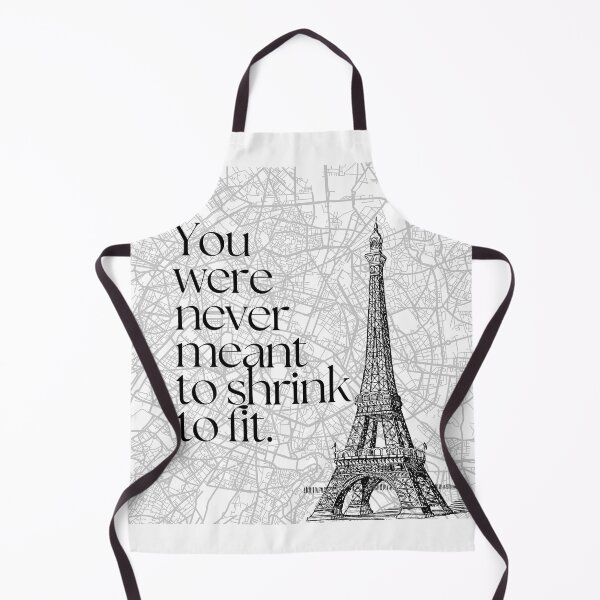 Item preview, You Were Never Meant to Shrink to Fit | Paris Street Map & Eiffel Tower Quote Wall Art | Minimalist Inspirational Print designed and sold by Magic Love Art Print.