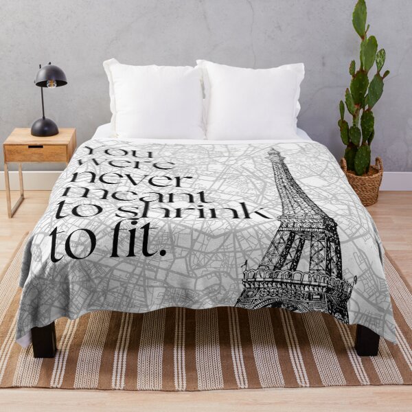Item preview, You Were Never Meant to Shrink to Fit | Paris Street Map & Eiffel Tower Quote Wall Art | Minimalist Inspirational Print designed and sold by Magic Love Art Print.