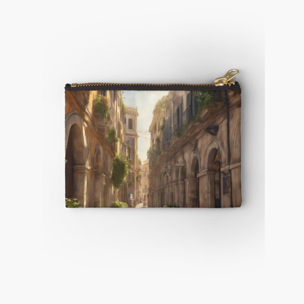 Item preview, Historic Italian Street Watercolor Landscape Sunlit Alley Art designed and sold by UmSkelig834.
