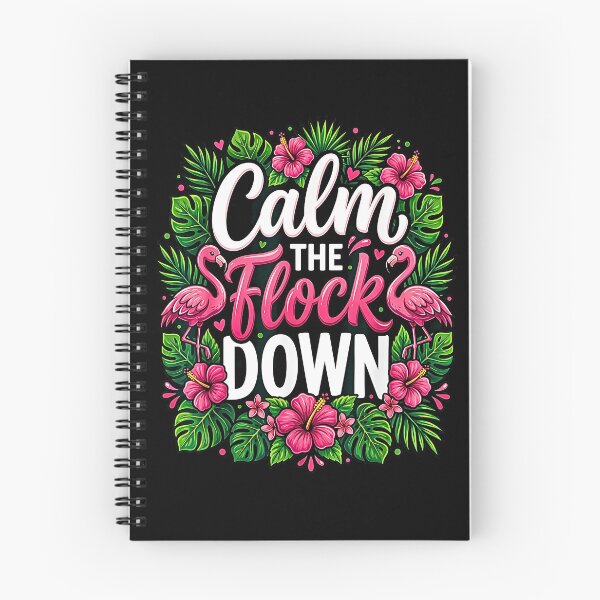Item preview, Calm The Flock Down Funny Flamingo Tropical Sarcasm designed and sold by Rahamkshop.
