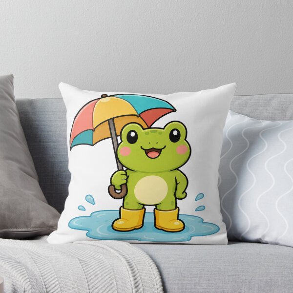 Item preview, Rainy Season Frog with Umbrella designed and sold by Doodle Planet.
