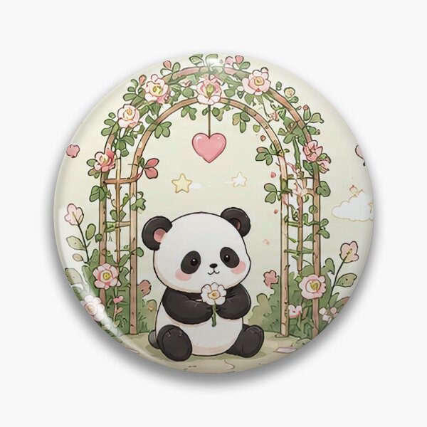 Item preview, Panda Heart Garden Arch Pattern designed and sold by Soft Berry Studio.