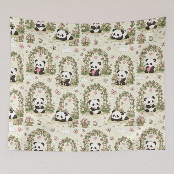 Item preview, Panda Heart Garden Arch Pattern designed and sold by Soft Berry Studio.