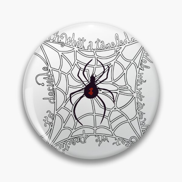 Item preview, Black widow tangled web quote designed and sold by Sketch Stew Studio.