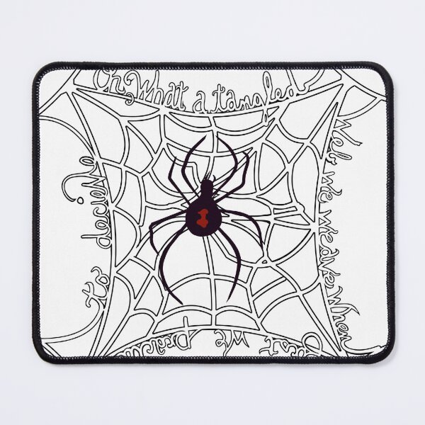 Item preview, Black widow tangled web quote designed and sold by Sketch Stew Studio.