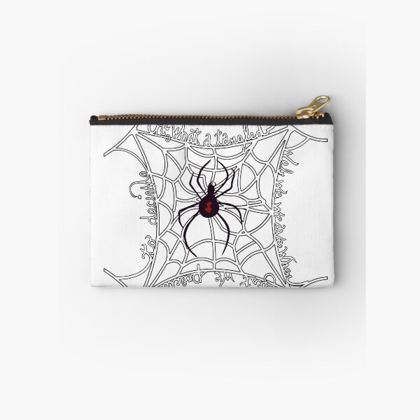Item preview, Black widow tangled web quote designed and sold by Sketch Stew Studio.