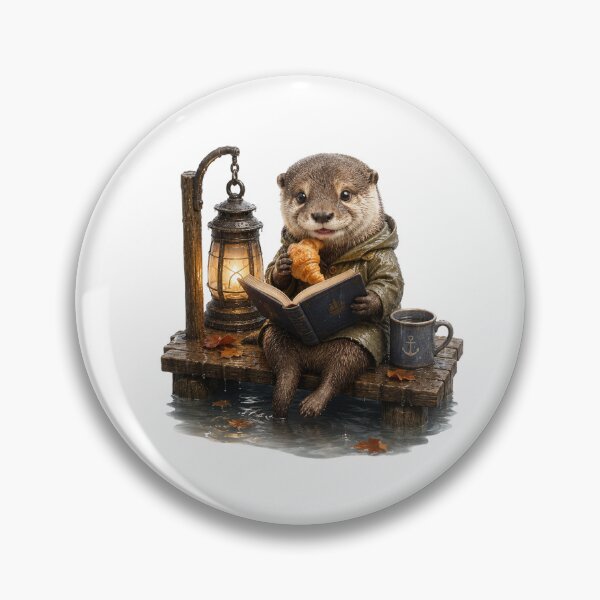 Item preview, Cozy Reading Otter designed and sold by Helenaphotoart.