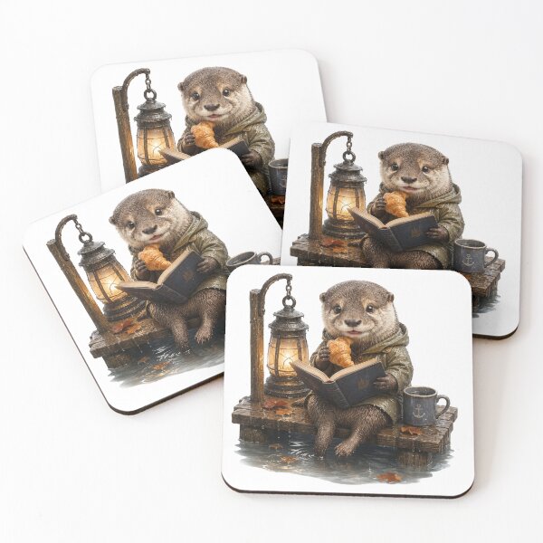 Item preview, Cozy Reading Otter designed and sold by Helenaphotoart.