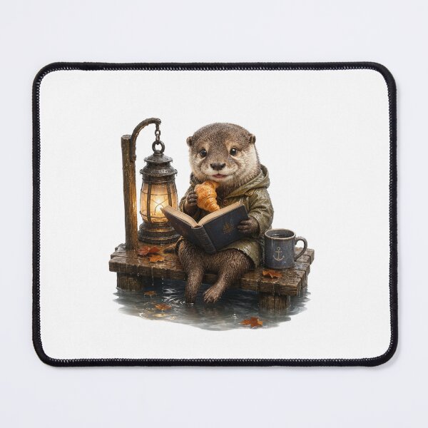 Item preview, Cozy Reading Otter designed and sold by Helenaphotoart.