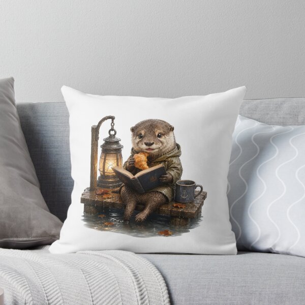 Item preview, Cozy Reading Otter designed and sold by Helenaphotoart.