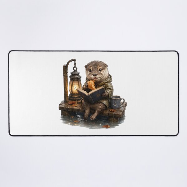 Item preview, Cozy Reading Otter designed and sold by Helenaphotoart.