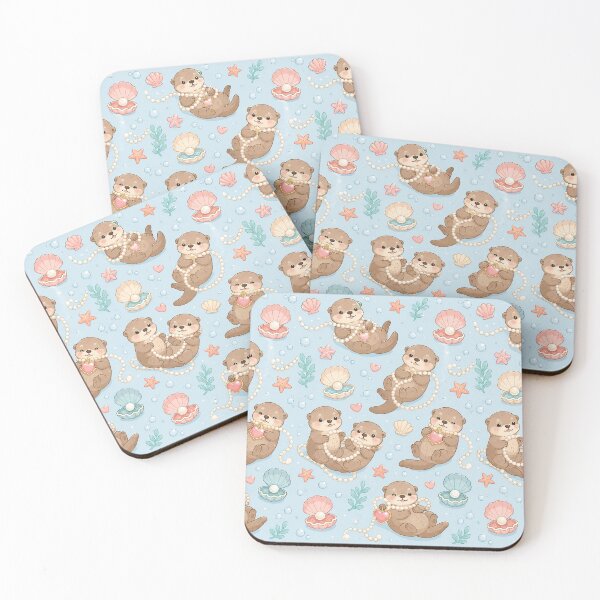 Item preview, Otter Love Pearl Necklace Pattern designed and sold by Soft Berry Studio.