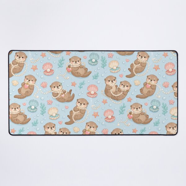 Item preview, Otter Love Pearl Necklace Pattern designed and sold by Soft Berry Studio.