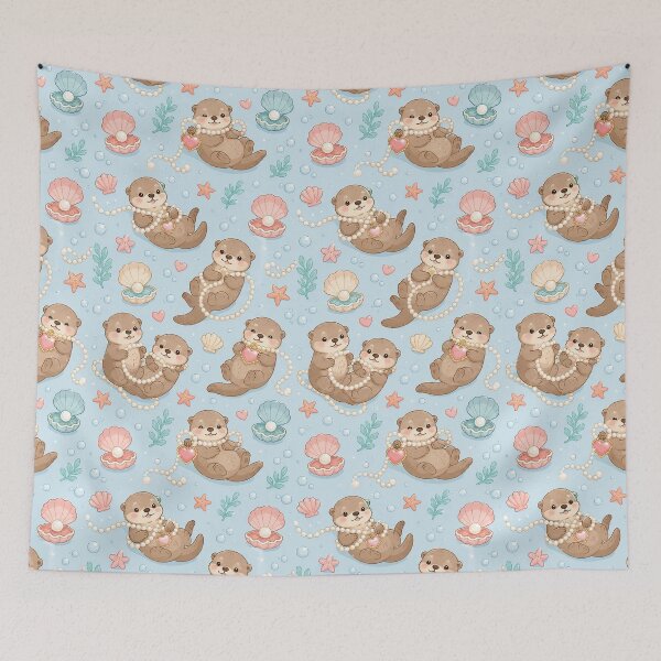 Item preview, Otter Love Pearl Necklace Pattern designed and sold by Soft Berry Studio.
