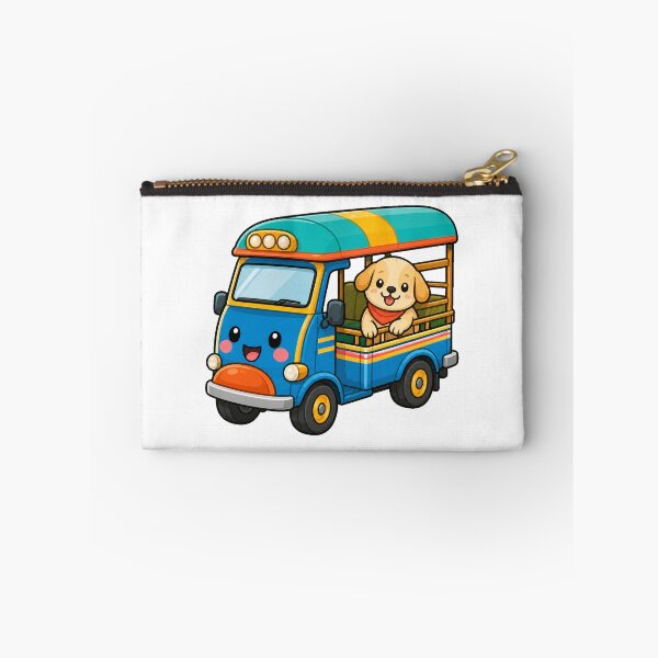 Item preview, Cute Thai Songthaew with Dog Passenger designed and sold by Doodle Planet.