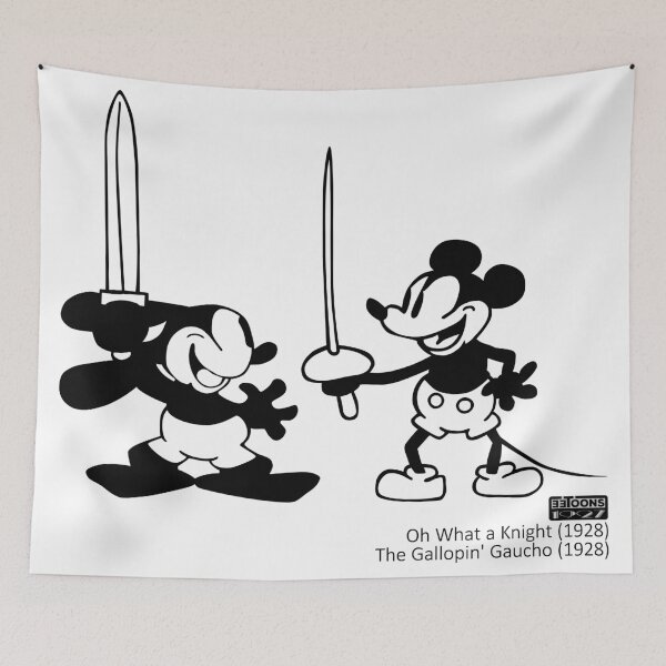 Item preview, Oswald and Mickey - Companions at Arms (Oh What a Knight, 1928; The Gallopin' Gaucho, 1928) designed and sold by eetoons1927.