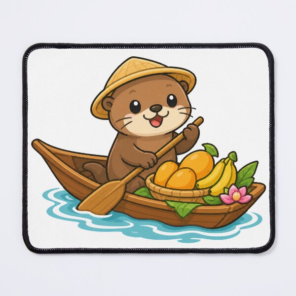 Item preview, Otter at the Thai Floating Market designed and sold by Doodle Planet.