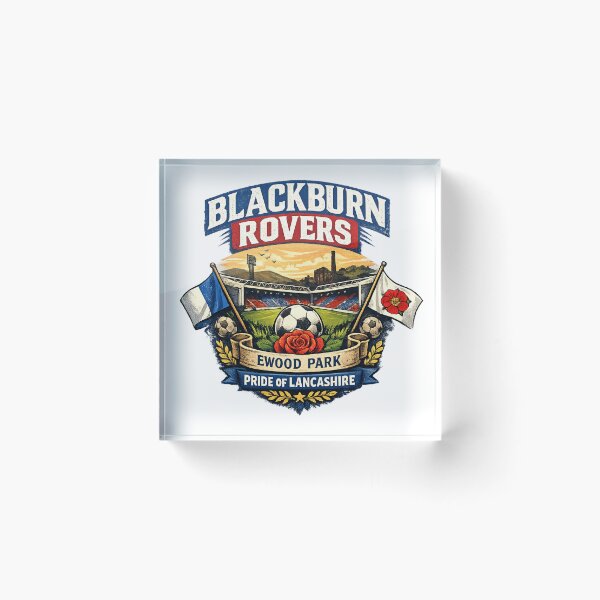 Item preview, Blackburn Rovers Vintage Football Fan Art | Ewood Park Pride of Lancashire Supporter Design designed and sold by GarnerSupplyCo.