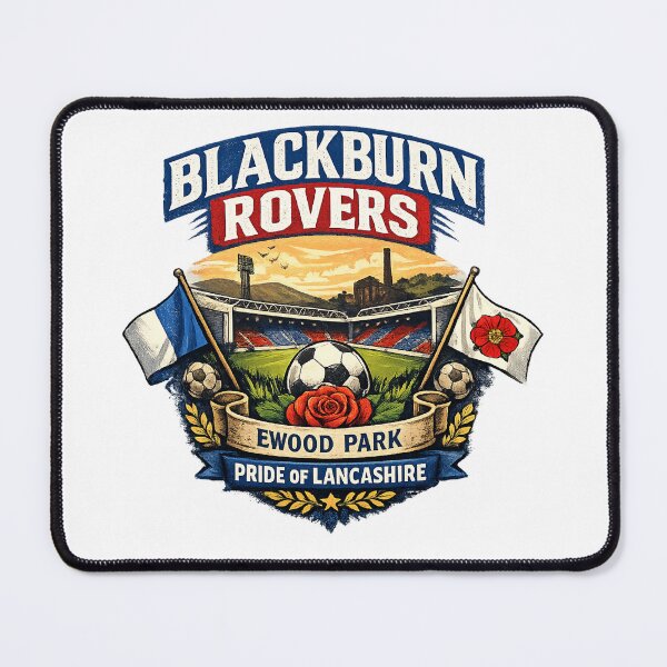 Item preview, Blackburn Rovers Vintage Football Fan Art | Ewood Park Pride of Lancashire Supporter Design designed and sold by GarnerSupplyCo.