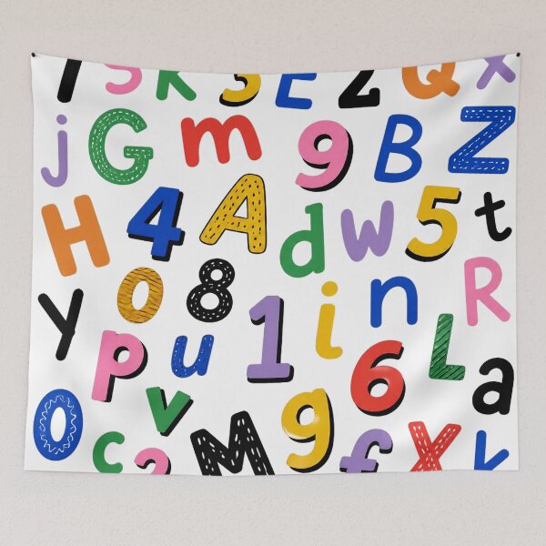 Item preview, Colorful Alphabet & Numbers – Fun Educational Design designed and sold by IMuDesigner.