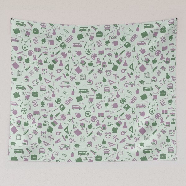 Item preview, Seamless pattern with educational and essential school icons designed and sold by AlicinaM.
