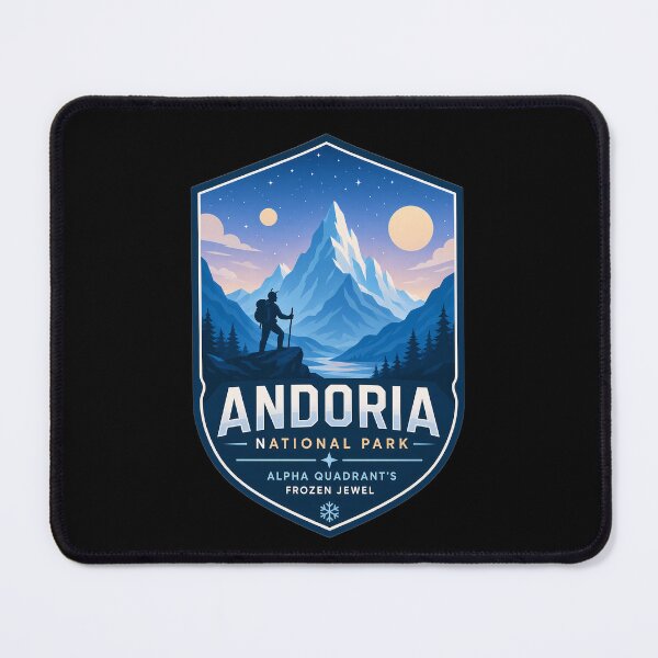 Item preview, Andoria Ice World Retro Sci-Fi Park designed and sold by FrontierCosmic.