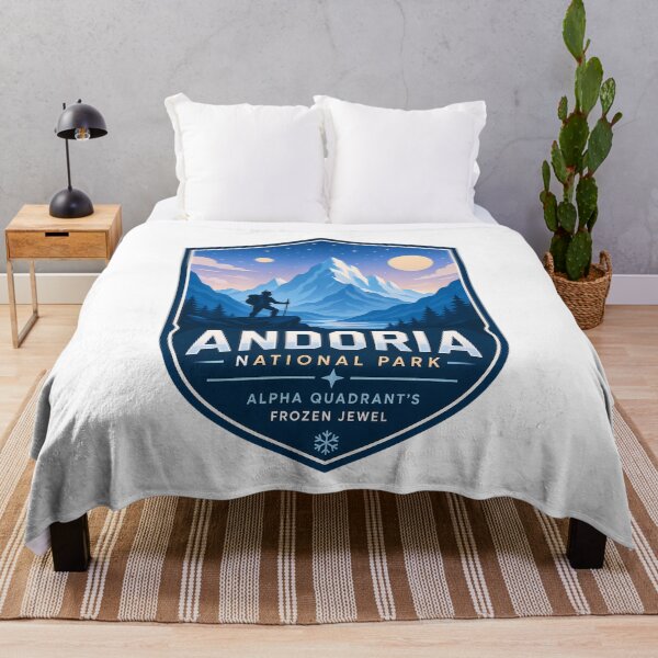 Item preview, Andoria Ice World Retro Sci-Fi Park designed and sold by FrontierCosmic.